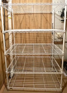 lot 82 image: White Metal Rack by Intermetro