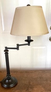 lot 90 image: Pair of Distinctive Adjustable Armed Table Lamps