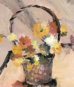 lot 93 image: Original Framed Floral Art by Lynn