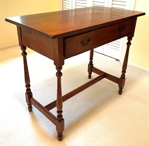 lot 17A image: Vintage Wooden Desk with Drawer