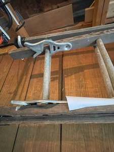 lot 100 image: 24 Foot Wooden Extension Ladder
