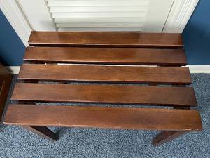 lot 126 image: Vintage Wooden Petite Table  Luggage Rack