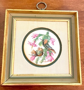 lot 53 image: Pair of Hand Painted on Porcelain Framed Pieces of Artwork