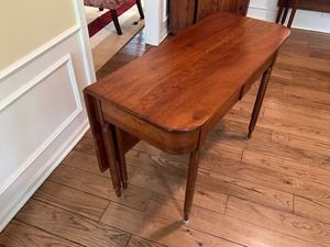 lot 14 image: Antique Cherrywood Drop Leaf Table