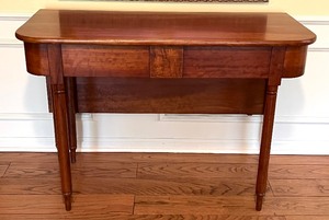 lot 16 image: Antique Cherrywood Drop Leaf Table