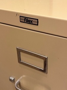 lot 177 image: Two Drawer Metal File Cabinet