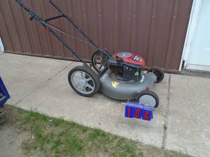 Craftsman high wheel push mower. Used condition. Tested & works. As shown.