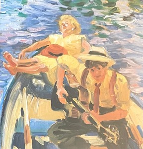 lot 146 image:  Boating at Regents Park Print by Sandra Fisher