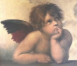 lot 152 image: Sistine Madonna Framed Print by Raffaello