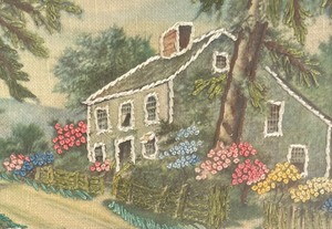 lot 159 image: Birthplace of Howard Payne Needlepoint Art