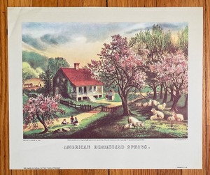 lot 162 image: Four American Homestead Seasonal Prints