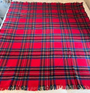lot 185 image: Amana Woolen Mills Plaid Throw
