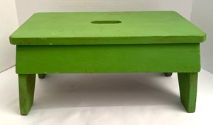 lot 213 image: Vintage Green Stool