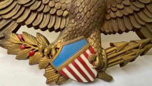lot 280 image: Vintage Styrafoam Wall Mount Eagle