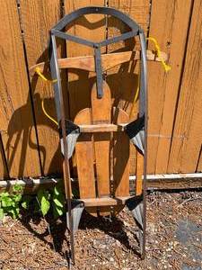 lot 320 image: Vintage Wooden Sled