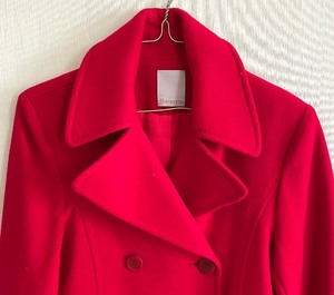 lot 340 image: Classy Red 100% Lambswool Coat by Fleurette