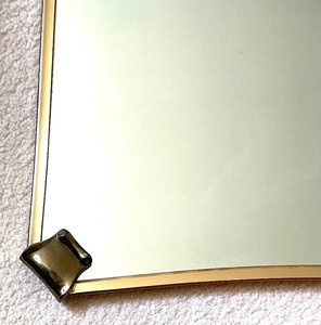 lot 349 image: Heavy Brass Framed Mirror