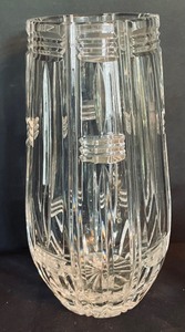 lot 355 image: Crystal and Clear Glass Vases and a Candle Holders