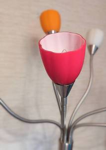 lot 92 image: Multi Arm Colored Glass Floor Lamp