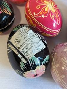 lot 96 image: Assorted Ukrainian Painted Eggs
