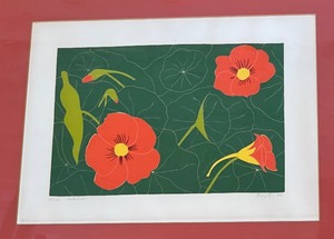 lot 29 image: Vintage Framed Linocut by Henry Evans