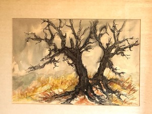 lot 51 image: Framed Original Watercolor Painting