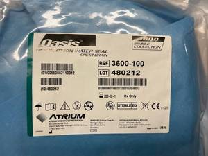 lot 29 image: MSRP $600 Lot OF 6 Atrium Oasis Dry Suction Water Seal Chest Drains 3600-100 Expiration 225 Plus 1 Package CareFusion Safe-T PLUS Adult Lumbar Puncture Tray 4306CSP Expiration 524
