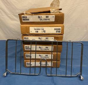 MSRP $200 Lot of 6 NEW METRO DD18C-1PK Steel Silver Chrome Shelf Dividers - 1st Pic Is A Stock Pic For Illustrative Purposes
