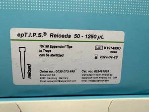 lot 17 image: MSRP $200  2 Case (960cs) NEW Eppendorf epT.I.P.S. Reloads Tips In Trays Safe-Lock Microcentrifuge Tubes Expiration 929