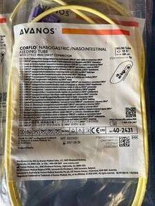 lot 126 image: MSRP $425  17 Avanos 40-2431 CORFLO NasogastricNasointestinal Feeding Tube with Stylet and ENFit Connector Expiration 9-27