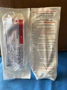 lot 107 image: MSRP $200 Large Lot ChloraPrep One-Step with Tint 3mL Applicators Sterile Antiseptic Solution