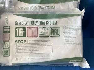 lot 46 image: Lot Of NEW Bard Urine Meter Foley Catheter Trays and SureStep Foley Tray Systems