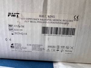 lot 48 image: WOW MSRP $1000 NEW PMT Open Back Medium Halo Ring with 3 Skull Pins and Positioning Pins Expiration 223