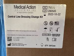 lot 51 image: MSRP $480  3 Cases (20cs) Medical Action 79576 Central Line Dressing Change Kits Expiration 1022