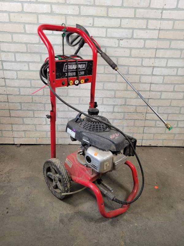 SNAPPER 3100 PSI Pressure Washer with Honda GCV160 Engine Starts and Runs NO SHIPPING June Consignment 1 of 2 Firearms Flail Mower Boat Lift Tools Fishing Hunting Camping