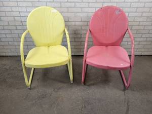lot 749 image: (2) Steel Patio Chairs - NO SHIPPING