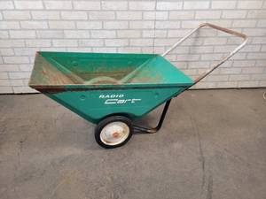 lot 750 image: Radio Cart Steel Rolling Garden Cart - NO SHIPPING
