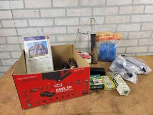 lot 759 image: Assorted Garage Misc. - Shop Plans, Reel Case, Clothes Pins and More