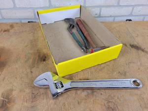 lot 763 image: 15 ProSeries Adjustable Wrench, Adjustable Pliers and Hammer