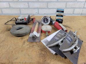 lot 794 image: (4) New Cast Iron Dock Cleats, Bearings, Tools and More