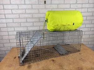 lot 807 image: HAVAHART Live Animal Trap and Doggy Sleeping Bag - NO SHIPPING