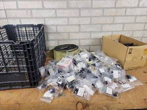 lot 809 image: Lot of New Old Stock Auto Parts (Mostly Fasteners) and Strap