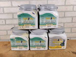 lot 822 image: (5) Gallons Dutch-Boy Semi-Gloss Paint (Partials) and Satin Skid-Resistant Paint (Seems full) - NO SHIPPING