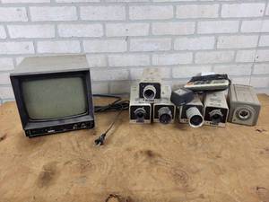 lot 831 image: DIEBOLD Security Cameras and Monitor - Untested - NO SHIPPING