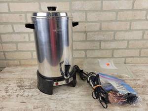 lot 867 image: West bend Coffee Pot and WAHL Home Hair Clipper with Guides
