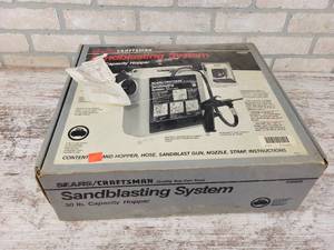 lot 876 image: CRAFTSMAN 30# Sandblasting Kit with Original Box - Looks to have been used very little