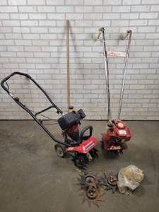 lot 888 image: MANTIS Gas Cultivator, Troy-Bilt Gas Cultivator and Garden Weasel - NO SHIPPING