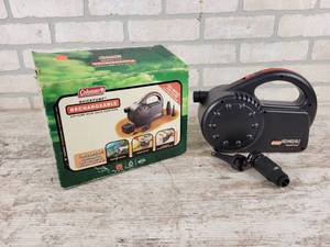 lot 912 image: Coleman Rechargeable Air Pump with Assorted Valve Adapters