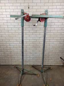 lot 950 image: Pair of Floor winch Jacks - Raises up to Approx. 60 Each - NO SHIPPING