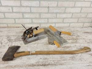lot 967 image: KEEN KUTTER Axe and Assorted Cement Tools